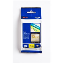 Brother Glitter Tape Tze-Pr234 12Mm X 8M Gold On White